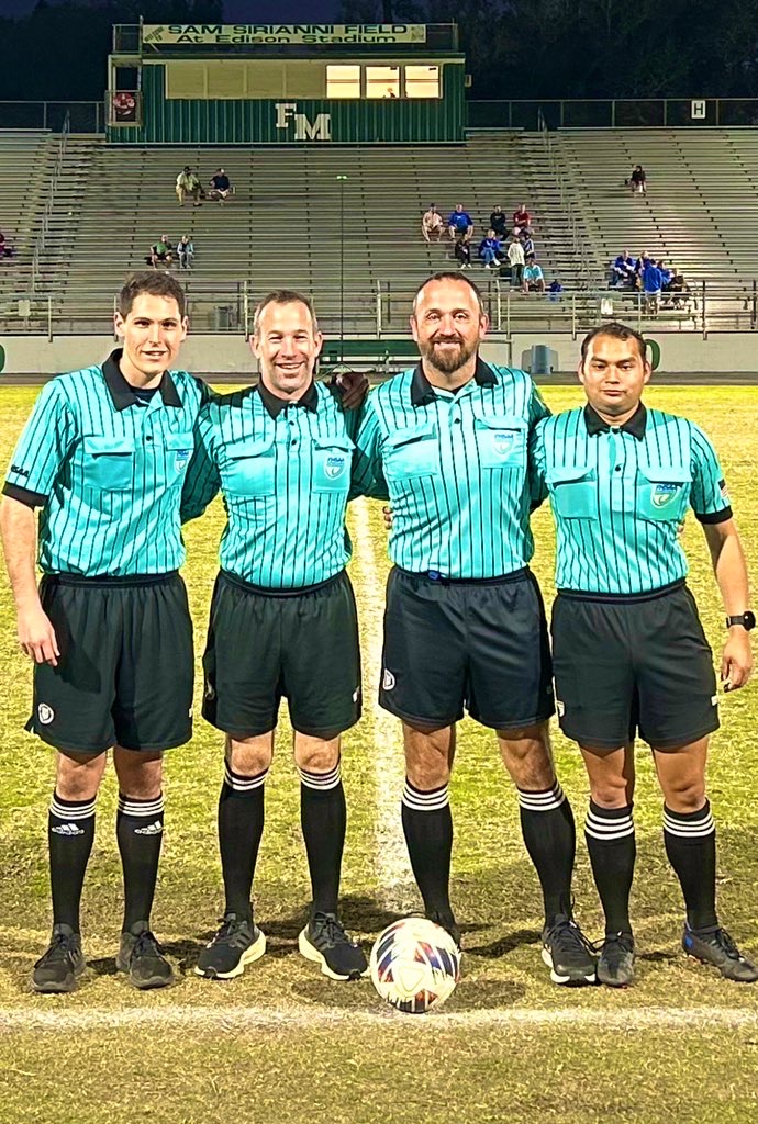 Four Referees before a game